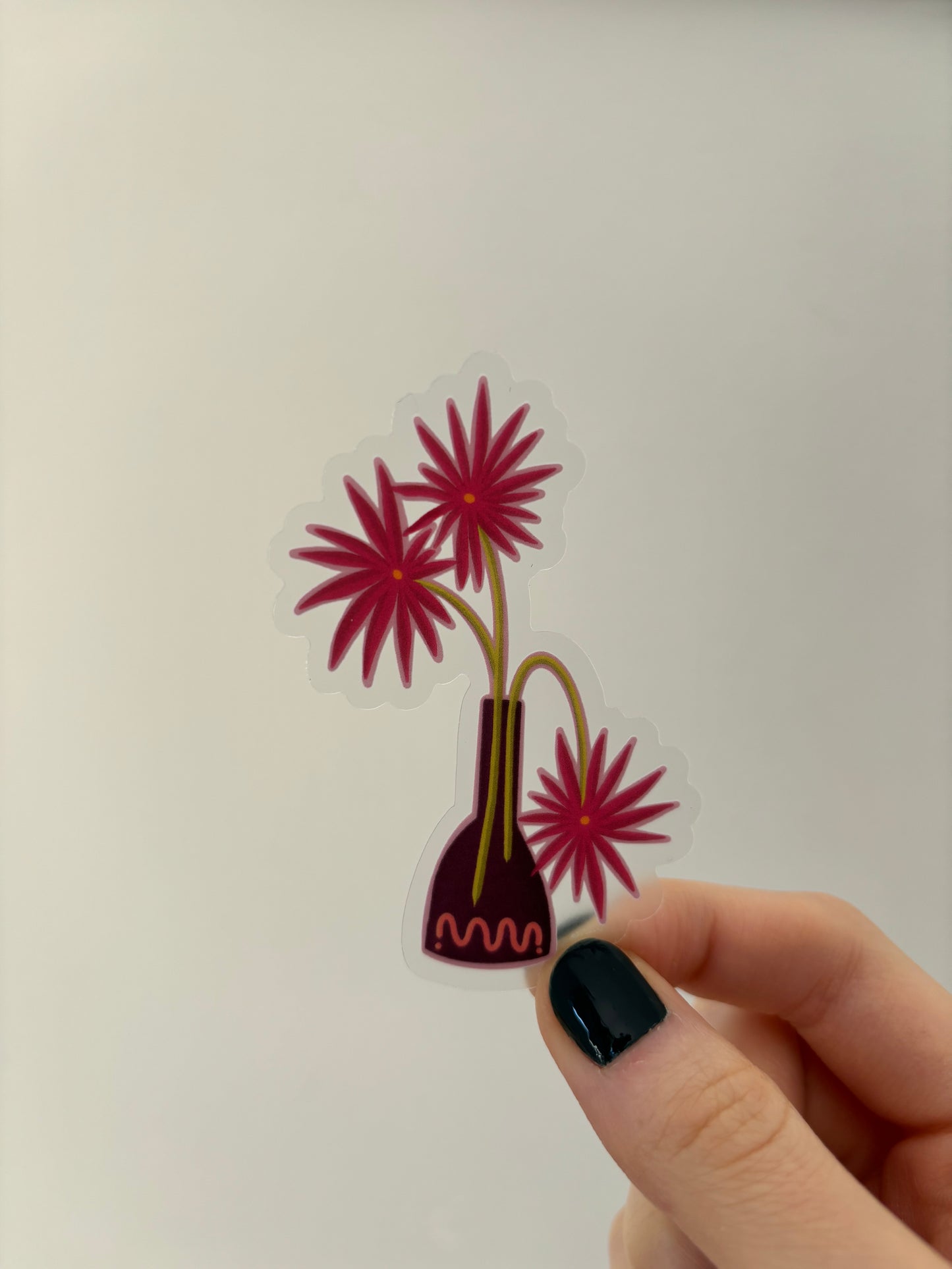 Flower Vase Clear Sticker