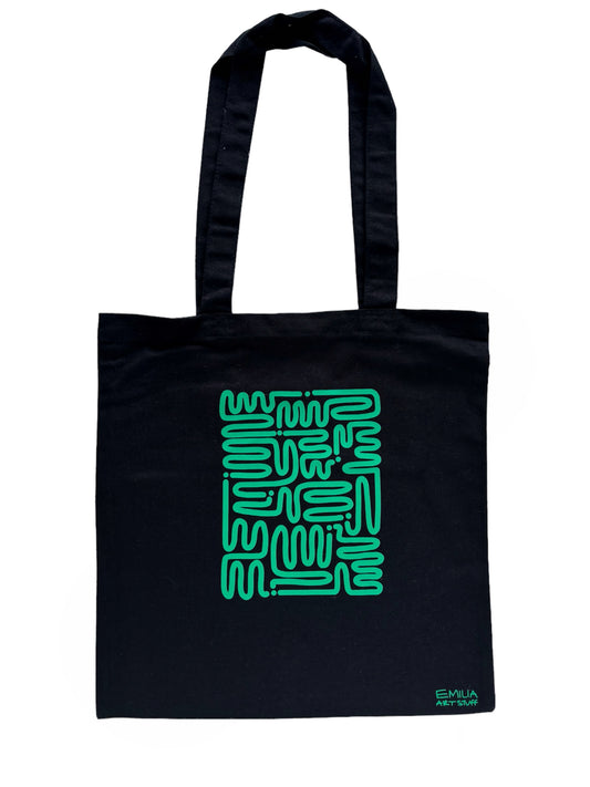 Squiggle Canvas Tote