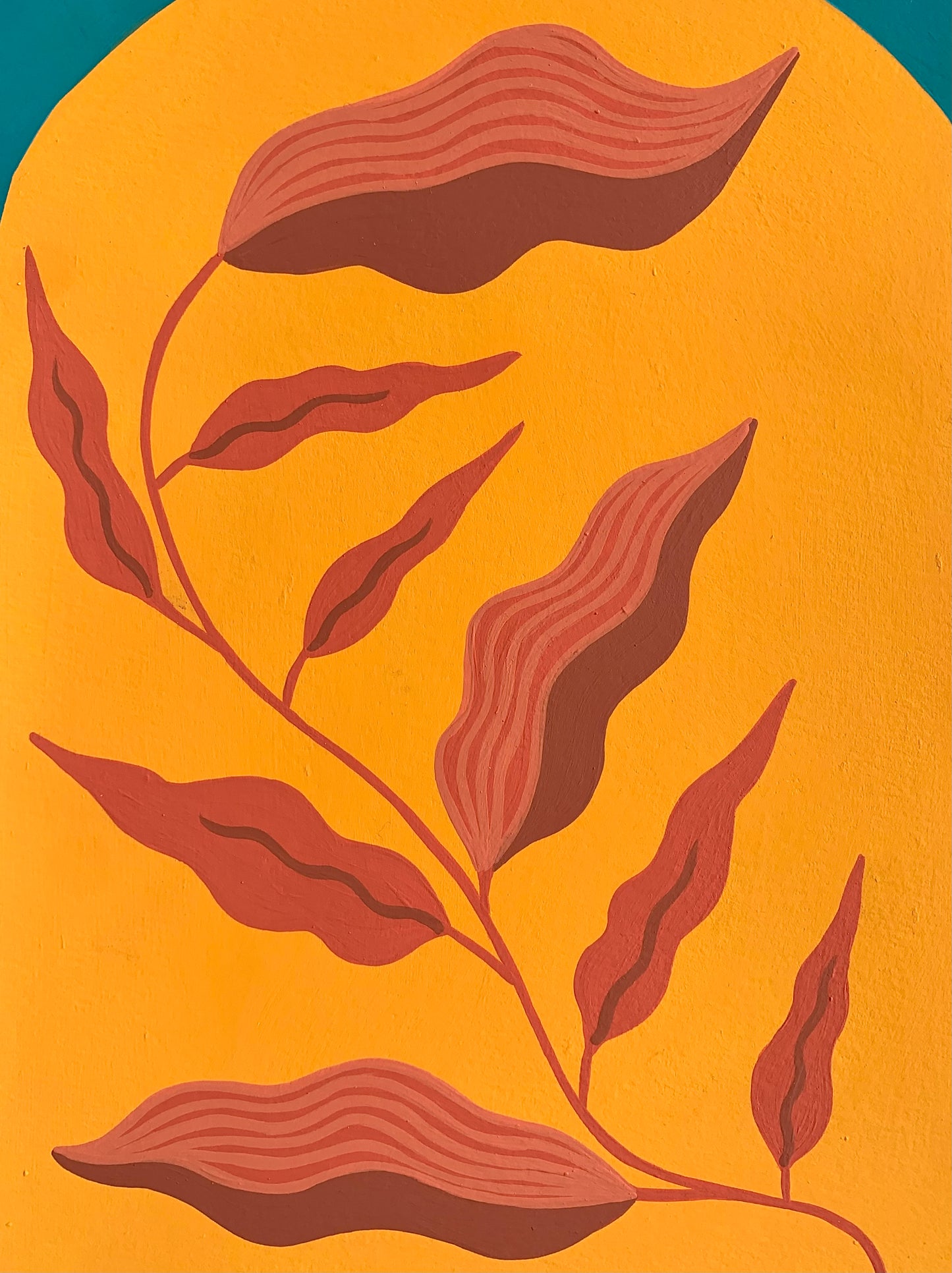 Blue Plant Arch Painting