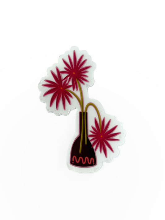 Flower Vase Clear Sticker