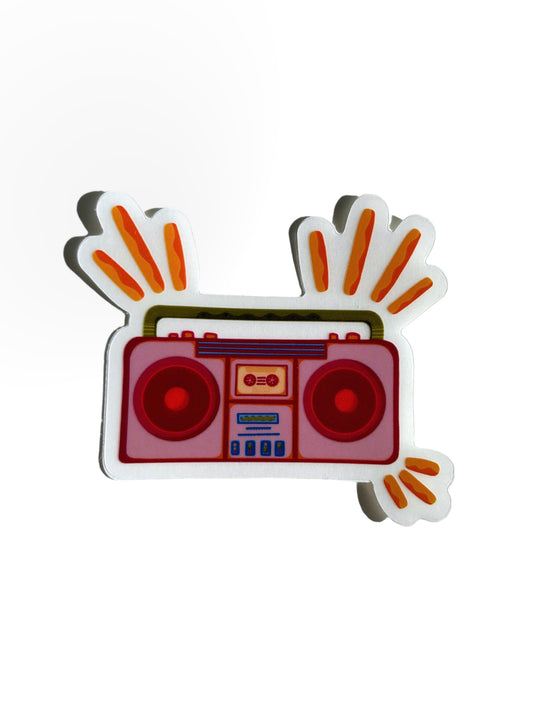 Boombox Clear Sticker
