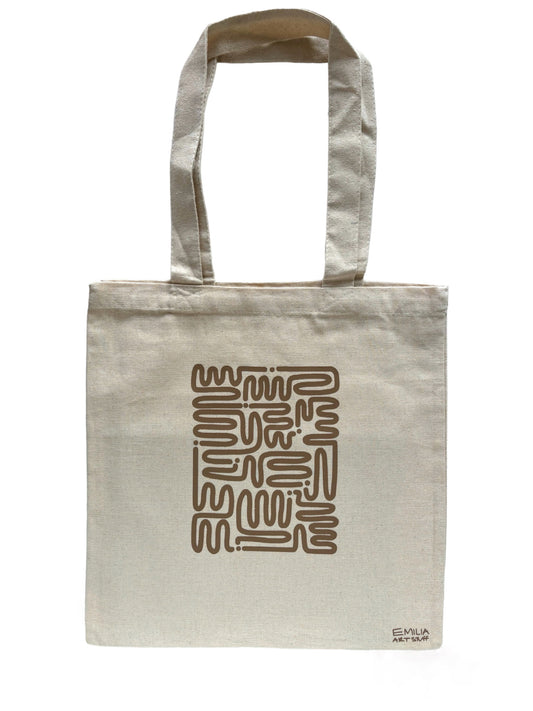 Squiggle Canvas Tote