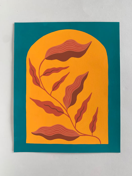 Blue Plant Arch Painting